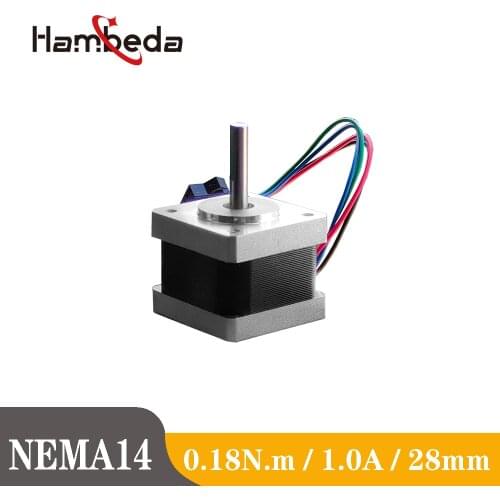 1.8 Degree Nema14 Stepper Motor 28mm Height 1A 3V Step Motor 4-lead for 3D Printer and Engraving Machine