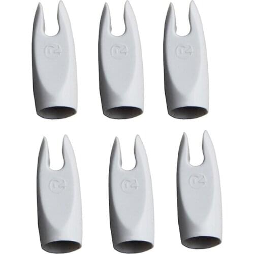 50 pcs White ID 7 mm arrow nock for Archery hunting