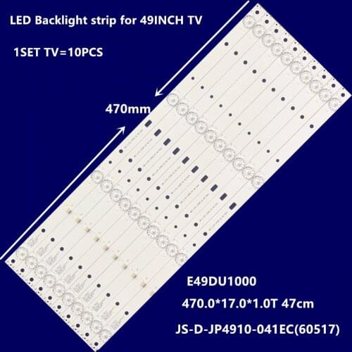 LED Backlight Strips for Lehua 49AX3000 Light Bar JS-D-JP4910-041EC(60517) E49DU1000
