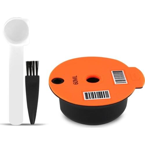 Universal Coffee Capsules Cup Reusable Refillable Filter Baskets Pod With Spoon Brush for Bosch-s Tassimoo Cafe Kitchen Gadgets