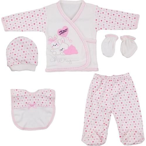 Webombinoo Tavşanlı 5 Piece The Zibin Set pink baby girl boy baby newborn 2021 high quality