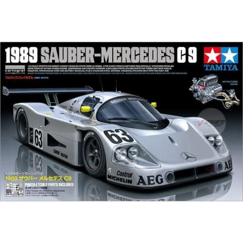 1/24 Tamiya Plastic Assembly Car Model Benz C9 1989 DIY Assembly Kit #24359