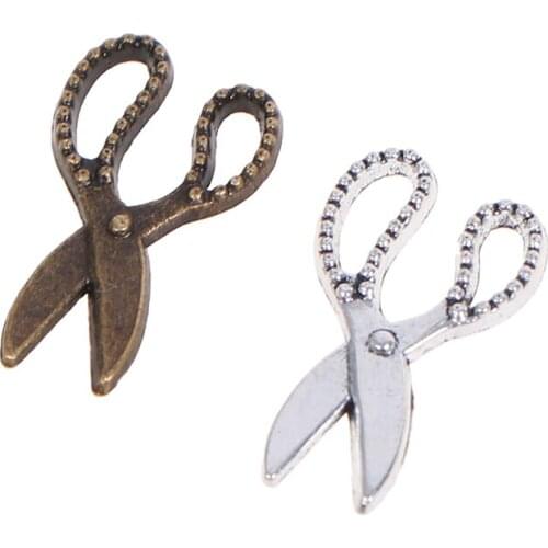 1pcs High Quality 1:12 Dollhouse Miniature Mini Metal Scissors Model Toys Furniture Accessories 2 Colors