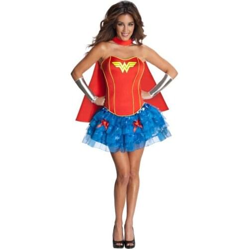 3 Pcs New Arrival High Quality Women Halloween Customs Cosplay Women Supergirl Costumes Sexy Halloween Apparel
