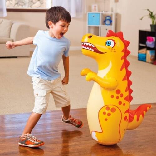 38" 3D Inflatable Dinasour Toys Bop Bag/Punching Bag Interactive Toys for Children Boys Girls Big Tumbler Toy Kid