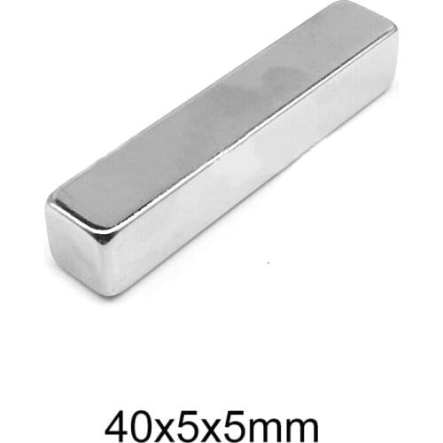 5/10/20/30/50pcs 40x5x5 mm Block Strong Rare Earth Magnet Thickness 10mm Neodymium Magnets N35 40x5x5mm Permanent magnet 40*5*5