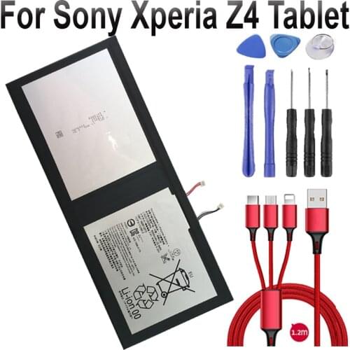 LIS2210ERPX LIS2210ERPC Battery for Sony Xperia Z4 Tablet SGP712 SGP771 1291-0052 Batteries +USB cable+toolki