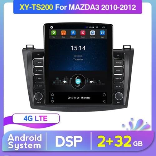 2.5D Touch Screen Car Radio Video Multimedia Player For Mazda3 Mazda 3 2010 2011 2012 Stereo Navigation GPS 2GB RAM 32G ROM WIFI