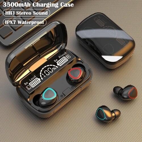 TWS Wireless Headphones Touch Control bluetooth-compatible Earphone Waterproof Earbuds Sport Headset with MIC 3500 Charging Box