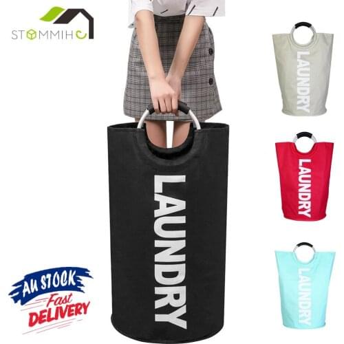 STOMMIHO 82L Large Laundry Basket Collapsible Fabric Laundry Hamper Tall Foldable Laundry Bag Waterproof Portable Washing Bin