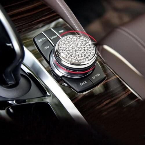 Multimedia button knob decorative crystal stickers cover cap frame for X1 X3 X5 X6 1 3 5 f10 f30 f15 f20 E70 E84 f16 series