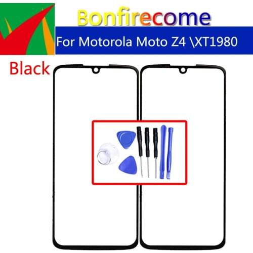 For Motorola Moto Z4 XT1980 Touch Screen Front Panel Glass Lens LCD Outer Glass Replacement