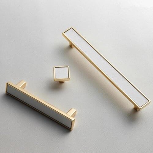 Door handle modern minimalist leather handle gold light luxury drawer cabinet door handle simple Nordic modern
