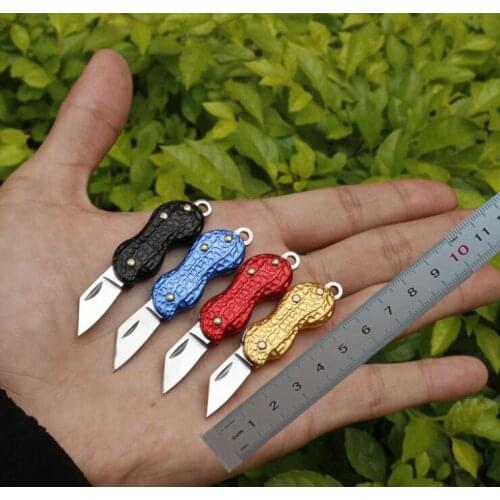 Freewolf Mini Small EDC Pocket Knife Necklace Knives 440C Mirror Polish Blade Aluminum Handle Gift Knives