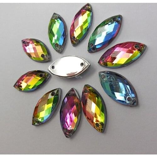 Nice Supplier 100ps 7x15mm,High Quality Rhinestone Red Multicolore Horse Eye Flatback Acrylic For Handicrafts Arts Costumes DIY