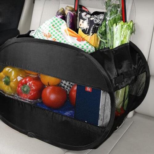 Compact Back Tote Organizer Bag Holder Pocket Storage Phone Holder Black