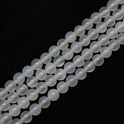 Mini. order is $7! Wholesale is 63pcs,6mm White Agates Round Loose Beads 15"