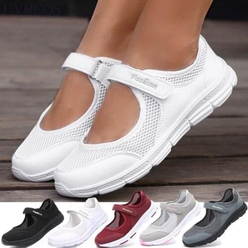 Fashion Ladies Sports Shoes Casual Shoes Women Mesh 2020 Summer Shoes Breathable Sports Shoes Ladies Soft Bottom Walking Shoes
