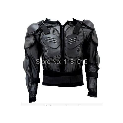 Motorcycle Racing Body Armor Jacket Spine Chest Shoulder Protection Gear Motocross Jacket Accessories-Black