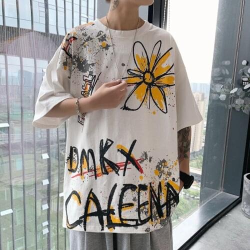 Men Funny Designer Harajuku Hip Hop Printed T Shirt Summer 2020 Man Japanese Streetwear T Shirts Male Korean Casual Tops Tees