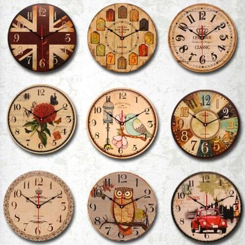 Diameter wall-mounted European living room decorative clocks are simple, exquisite and precise, and hand-made old wall clocks