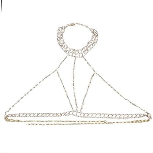 New fashion Simple Trendy Breast Chain Necklace For Women Sexy Personality Metal Punk Style Body Chain Accessories