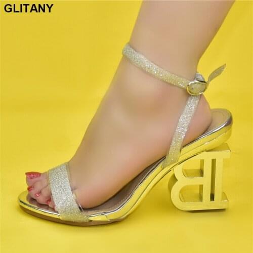 Latest Design African Style Womens Shoes Slippers with Metal Trim and Rhinestones for Ladies Designer Shoes Women Luxury 2021