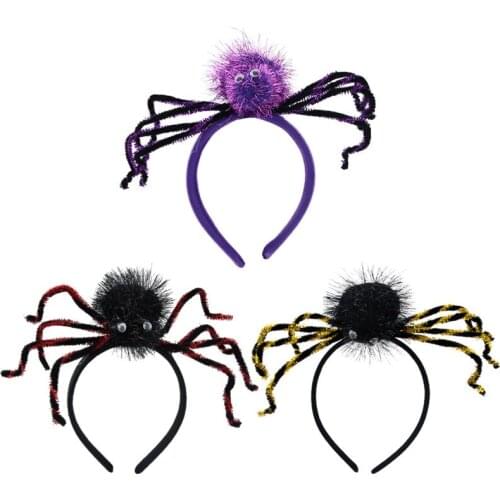 10pcs/lot Spider Hairband Hair Hoop Hair Accessories For Adult and Children Party Halloween Christmas Decorations Prop