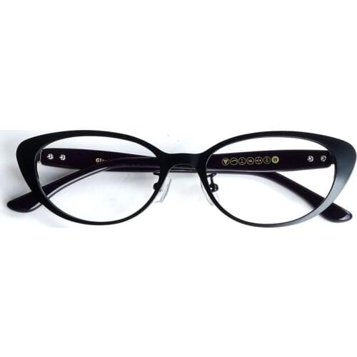 Black Trendy Cat Eye Optical Glasses Frames Women Prescription Glasses Myopia Progressive