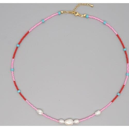 Go2Boho Freshwater Pearl Necklace For Women Fashion Jewelry 2020 Seeds Beads Necklaces Pearls Choker Vsco Girl Boho Collares