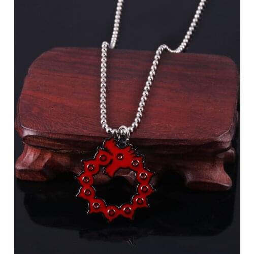 Anime The Seven Deadly Sins Dragon Necklace Nanatsu no Taizai Metal Pendant Necklace For Men Women Choker Jewelry Accessories