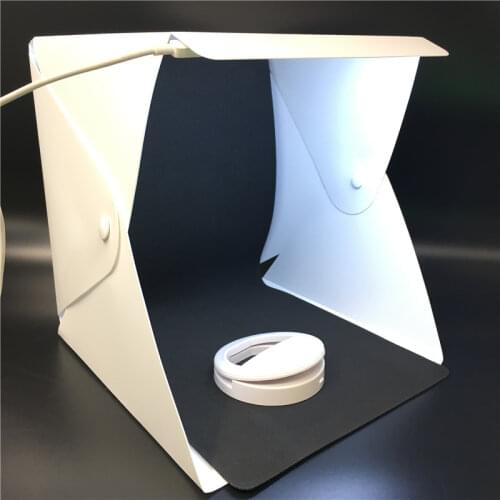 Portable Folding Lightbox Photography Studio Softbox LED Light Soft Box Tent Kit for iPhone Samsang DSLR Camera Photo Background