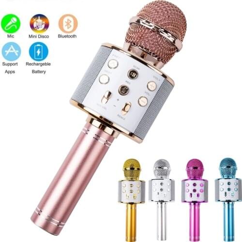 Professional Bluetooth Wireless Microphone Handheld Karaoke Mic USB Mini Home KTV For Music Player Singing Recorder Mic