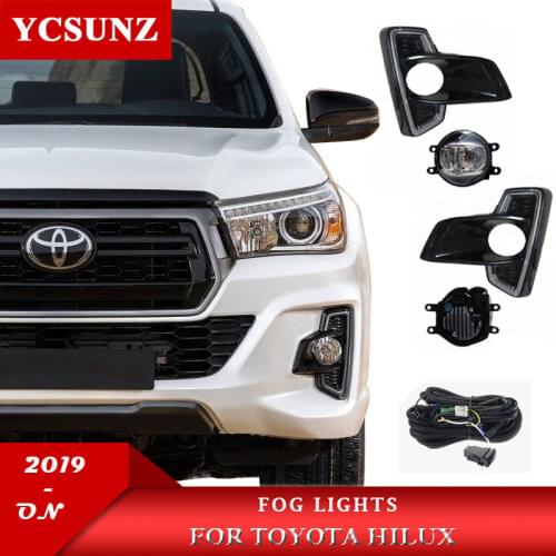 Driving Fog Lights Lamp With Wire Harness Bulb Switch Replacement Accessories For Toyota Hilux Revo 2019 2020