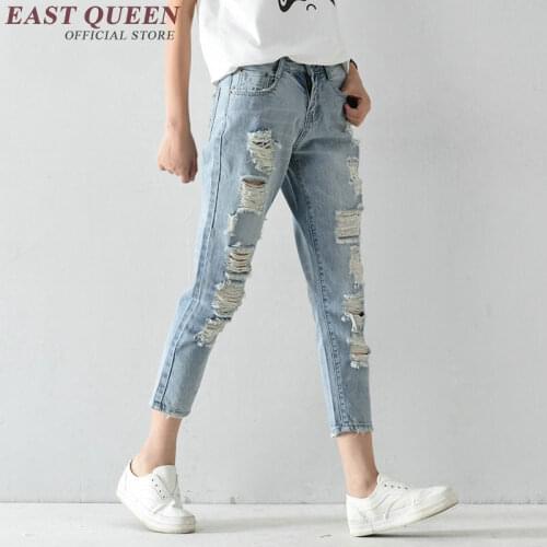 Ripped jeans for women destroyed women jeans female 2018 new denim pants trousers ladies womens jeans boyfriends NN0582 Y