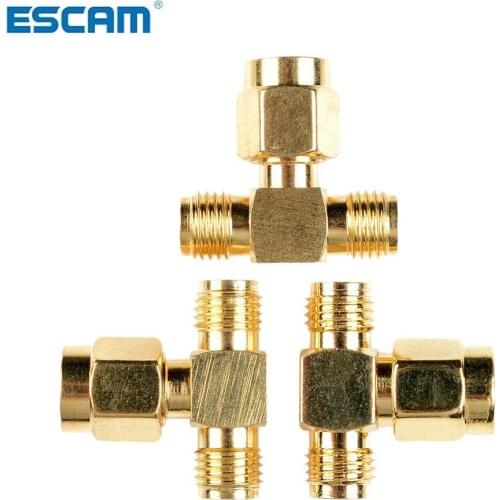 SMA Male to Two SMA Female Triple T RF Adapter Connector 3 Way Splitter LW SZUS