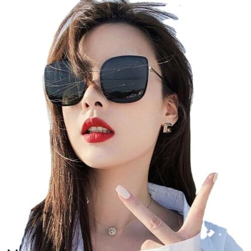Sunglasses New Large Frame Korean Style Trendy Glasses Internet Celebrity Same