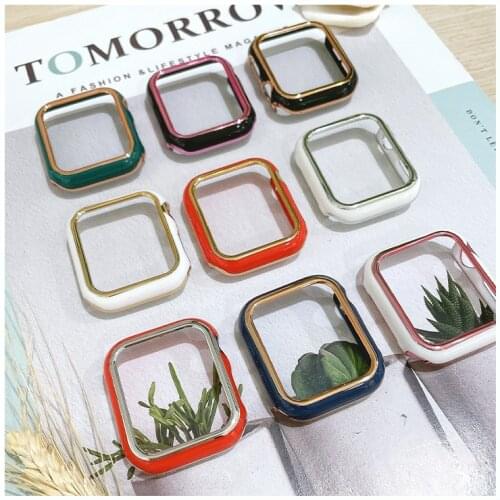 Box+Glass+Case for Apple watch 6 44mm 40mm 38mm 42mm Smartwatch screen protector cover Apple watch series 3 4 5 SE Accessories