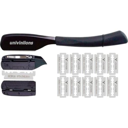 10 Blades Straight Shaving Dural Edge Razors Barber Hair Razor Spring Style Shaver Beard Face Underarm Body Eyebrow Hair Removal