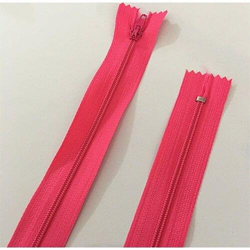 10 pcs. 10-60 cm (4-24 inches) rose Nylon Zippers Tailor Sewer Craft Crafters