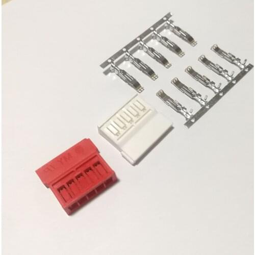10set HDD SSD Hard Disk Drive 15p SATA Power Supply Cable Straight Pin Wire Terminals Electrical Connector Jack Red White Color