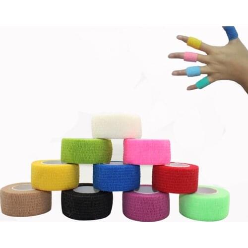 2.5 cm * 4.5 m waterproof self adhesive elastic bandage Medical first aid kit Nonwoven Cohesive wound Bandage for finger