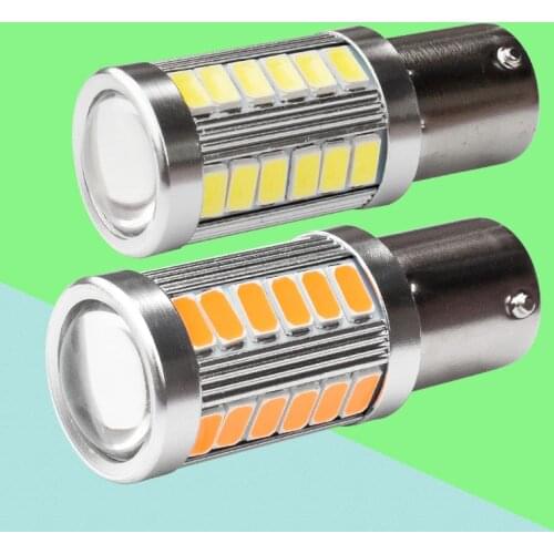 2pcs High Quality 1156 P21W BA15S 33 SMD 5630 5730 LED Auto Brake Light Rear Fog Lamp Car DRL light Reverse Bulb Turn Signals 2X