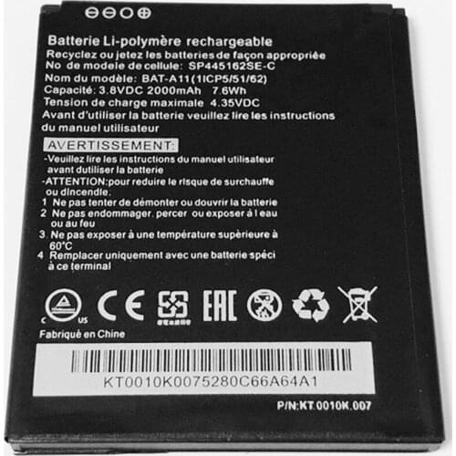 3.8V 2000mAh SP445162SE-C BAT-A11 For Acer Liquid Z410 Z330 T01 M330 TM01 Battery