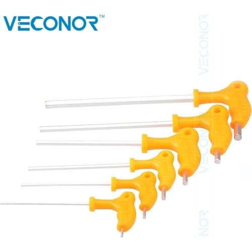 6 Pcs Silverline T-handle Hex Head Key Wrench Mechanical Allen Key Bolt Driver Soft Grip 2.5mm to 8mm