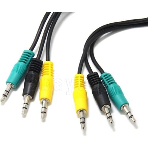 Logitech Z-680 Z5500 Z906 Speakers Color Coded 3 Minijack Plug Audio Cable 3.5mm