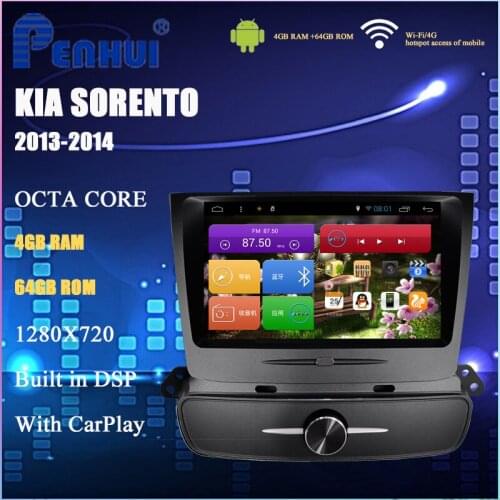 Car DVD for Kia Sorento ( High match ) 2013-2014 Car Radio Multimedia Video Player Navigation GPS Android 10.0 Double