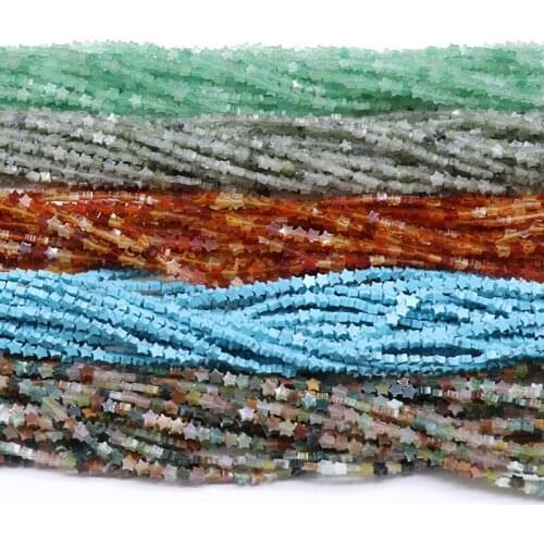4-5mm Star Shape Natural Stone Beads Small Stone Beads Unique Style Fashion DIY Jewelry Necklace Bracelet