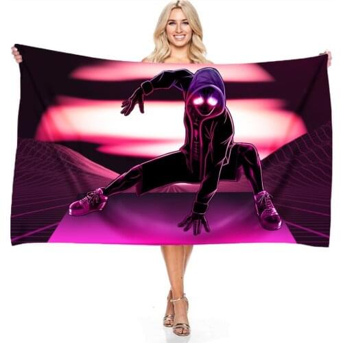 Children Boys Girls Bath Towel Microfiber Rectangular Beach Towel Women Travel Vacation Shawl 140x180cm Absorbent Wrap Blankets