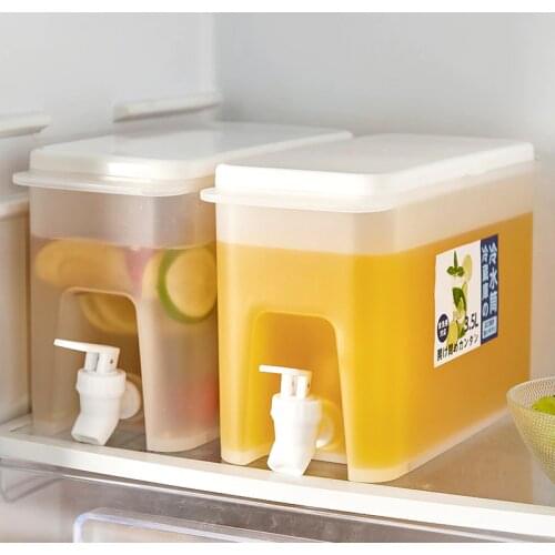 Water Dispenser Kettle with Faucet Beverage Teapot Kettle Ice Maker Kitchen Drinking Utensils Refrigerator Cold Water Bottle